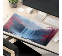 Alfombrilla de ratón sarcástica Nature's Majesty: A Majestic Waterfall Amidst Autumnal Splendor Mouse Pad Funny Mouse Pad para escritorio