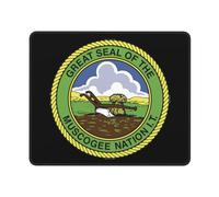 Alfombrilla De Raton Sellos De La Nación Muscogee Cr lfombrillas Cuadradada Superficie Antipolvere Mouse Pad Impermeable Alfombrilla Ratón para Home Office Pc Hogar S