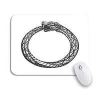 Alfombrilla De Ratón Serpiente Circular Que Se Come Su Propia Cola Eternidad Infinito Alfombrilla para Computadora con Bordes Cosidos Alfombrilla Raton, para Oficina, Portátil, 25 x 30cm