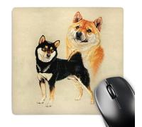 Alfombrilla De Ratón, Shiba Inu Antideslizante Alfombrilla Ratón Professional Tapete De Juego para Trabajo Laptop Gamers 25X30cm