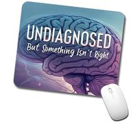 Alfombrilla De Ratón Sin Diagnóstico Pero Algo No Anda Bien. Cerebro Gracioso. Antideslizante Alfombrilla Gaming Suave Tapete Escritorio para Ordenador Gaming Juegos 10X12In