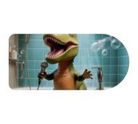 Alfombrilla de ratón Sing Dinosaur | Alfombrilla de escritorio para juegos | Precisión y velocidad mejoradas | Base de goma para un agarre estable en superficies lisas | 74 x 35 cm