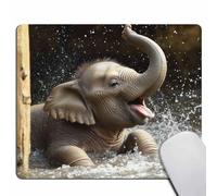 Alfombrilla de ratón Smooffly Gaming personalizada, diseño de diente de león sobre fondo de madera vintage, rectangular, antideslizante, de goma