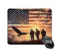 Alfombrilla de Ratón Soldados Militares con Bandera de EE. UU. Alfombrilla