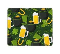 Alfombrilla De Ratón St. Patrick's Day Mousepad Multifuncional Mouse Pad Duraderos Tapete Escritorio para Pc Oficina Trabajo 25X30CM