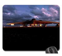 Alfombrilla De Ratón, Stealth Fighter Bomber Jet Avión Atardecer Amanecer Tapete De Juego Antideslizante Alfombrilla De Ratón para Juegos Professional Alfombrilla Raton para Oficina 25X30Cm