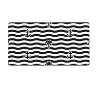 Alfombrilla De Ratón Summer Palm Tree Anchor Tapete Escritorio Multifuncional Alfombra Raton Protector Mousepad para Trabajo Pc Oficina 25X30CM