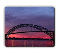 Alfombrilla de ráton, Sunset Bayonne Bridge USA wilight River New Jersey, Game Office Alfombrilla de ratón