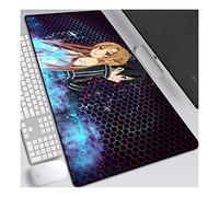 Alfombrilla de ratón Sword Art Online Anime Extended XXL, alfombrilla de ratón Speed Gaming, alfombrilla de ratón grande Anime de 800x300 mm con base de goma antideslizante, para computadora PC, A