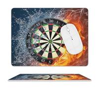 Alfombrilla De Ratón, Tablero De Dardos Objetivo Agua Fuego Antideslizante Alfombrilla Gaming Portátil Tapete De Juego para Juegos Ordenador Pc 25X30Cm