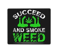 Alfombrilla De Ratón Tener Éxito Y Fumar Marihuana Protector Escritorio Suave Alfombrilla Escritorio Portátil Alfombra Escritorio para Mac Hogar Pc 25X30Cm