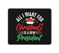 Alfombrilla De Ratón Todo Lo Que Quiero para Navidad Es Un Nuevo Presidente Alfombrilla Gaming para Ratón Impermeable Alfombrilla Escritorio Duradera Mousepad para Trabajo Escritorio 25X30Cm