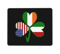 Alfombrilla De Ratón, Trébol Americano, Irlandés E Italiano Alfombrilla Gaming Antideslizante Gaming Mouse Pad Bordes Cosidos Alfombrilla Ratón para Ratón Pc 25X30Cm