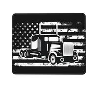 Alfombrilla De Ratón Us American Flag Semi Truck Driver Tapete Escritorio Multifuncional Alfombra Raton Antideslizamiento Mousepad para Oficina Pc Ordenador 25X30CM
