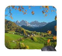 Alfombrilla De Raton Valle De Val Di Funes 2 Piezas Mousepad Impermeable Alfombrillas con Base De Goma Alfombrillas Cuadradada para Home Office Pc Hogar S