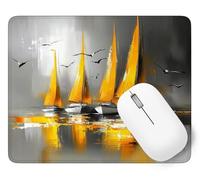 Alfombrilla de Ratón Velero Alfombrilla Ratón, 340 x 280 mm Pequeña Mouse Pad Gaming Lago, Mejora la Precisión y la Velocidad con Base de Goma Antideslizante y Bordes Cosidos Duradera y Cómoda p1j-423