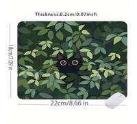 Alfombrilla de Ratón Verde con Gatos Negros en , Tapete de Mesa Lindo para Teclado, Oficina, Computadora, Laptop, Gaming, Antideslizante, Anime Kawaii, Tapete de Escritorio