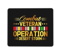 Alfombrilla De Ratón Veteran De Combate De La Operación Tormenta del Desierto Alfombrilla De Ratón Rectangular Duraderos Antideslizante Mouse Pad, para Hogar, Portátil, Ordenador, 25x30cm
