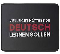 Alfombrilla De Ratón Vielleicht Hättest Du Lernen Deutsch Maybe You Should Have Learned German Funny Germany Tapete Escritorio Multifuncional Alfombra Raton Duraderos Mousepad para Pc 25X30CM