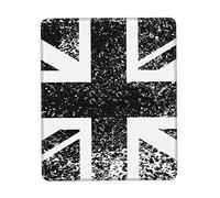 Alfombrilla De Ratón Vintage Union Jack Great Britain Flag Black Mouse Pad Antideslizamiento Tapete Escritorio Protector Alfombra Raton para Ordenador Trabajo Pc 25X30CM
