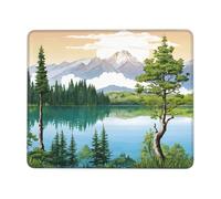 Alfombrilla De Ratón, Vista Al Lago De Montaña Día Soleado Naturaleza Eco-Friendly Alfombrilla Raton Portátil Tapete De Juego para Trabajo Laptop Gamers 25X30cm