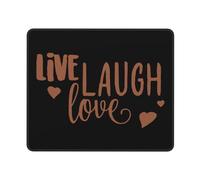 Alfombrilla De Raton Vive, Ríe, Ama Alfombrillas Superficie Antipolvere Alfombrilla Ratón con Base De Goma Alfombrillas Cuadradada para Computadora Oficina Hogar L