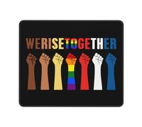 Alfombrilla De Ratón We Rise Together Equality Social Mousepad Multifuncional Tapete Escritorio Protector Alfombra Raton para Oficina Pc Ordenador 25X30CM