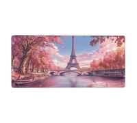 Alfombrilla de Ratón XXL 1200 x 600 mm Rosa Alfombrilla Ratón Grande París Alfombrilla de Ratón de Juego de Alta Precisión,Alfombrilla de Ratón Impermeable,Fondo de Goma Antideslizante, para PC M362