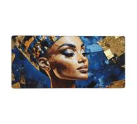 Alfombrilla de Ratón XXL 1400 x 600 mm Egipto Alfombrilla Ratón Grande Reina Mousepad de Juego de Alta Precisión,Mouse Pad Impermeable,Fondo de Goma Antideslizante, Accesorios de Oficina para PC M768