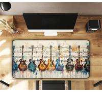 Alfombrilla de Ratón XXL 600x400x3 mm Música de Guitarra clásica Grande Alfombrilla Ratón Gaming Mejora Precisión y La Velocidad Mousepad con Bordes Cosidos para Hogares y Oficinas