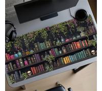Alfombrilla de Ratón XXL 700x400x2mm, Alfombrilla de Escritorio Grande Estantería Plantas, Mouse Pad Gaming Antideslizante con Bordes Cosidos para Teclado, PC y Oficina