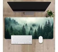Alfombrilla de Ratón XXL Gaming 1000x500x3 mm, Niebla Jungla Mouse Pad Grande con Base de Goma Antideslizante, Alfombrilla Escritorio para PC, Ordenador y Gamers