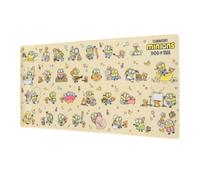 Alfombrilla de ratón XXL Minions Bob y Tim - Alfombrilla de Escritorio (Mouse Pad) Protector Escritorio : Impermeable y Antideslizante (80X35 cm)
