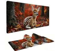 Alfombrilla de Ratón XXL para Juegos de Velocidad, Mouse Pad Ciervos del Bosque 800 x 400 mm, Alfombrilla de Ratón XXL tamaño Grande, Mejora la Precisión y la Velocidad, Escritorio Regalo Mujer j-990