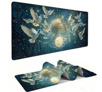Alfombrilla de Ratón XXL para Juegos de Velocidad, Mouse Pad Diosa de la Paloma Blanca 500 x 250 mm, Alfombrilla de Ratón tamaño Grande, Mejora la Precisión y la Velocidad, Regalo Mujer j-22