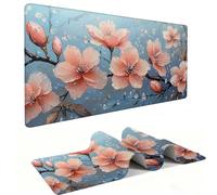 Alfombrilla de Ratón XXL para Juegos de Velocidad, Mouse Pad Flor de Cerezo 800 x 400 mm, Alfombrilla de Ratón XXL tamaño Grande, Mejora la Precisión y la Velocidad, Escritorio Regalo Mujer j-1313