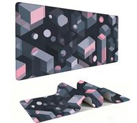 Alfombrilla de Ratón XXL para Juegos de Velocidad, Mouse Pad Geometría 1000 x 500 mm, Alfombrilla de Ratón XXL tamaño Grande, Mejora la Precisión y la Velocidad, Escritorio Regalo Mujer j-585
