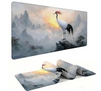 Alfombrilla de Ratón XXL para Juegos de Velocidad, Mouse Pad Grulla Inmortal del Paisaje 1000 x 500 mm, Alfombrilla de Ratón tamaño Grande, Mejora la Precisión y la Velocidad, Regalo Mujer j-1018