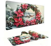 Alfombrilla de Ratón XXL para Juegos de Velocidad, Mouse Pad Guirnaldas navideñas 1000 x 500 mm, Alfombrilla de Ratón tamaño Grande, Mejora la Precisión y la Velocidad, Escritorio Regalo Mujer j-1033