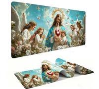 Alfombrilla de Ratón XXL para Juegos de Velocidad, Mouse Pad Hijo de Jesús 1000 x 500 mm, Alfombrilla de Ratón XXL tamaño Grande, Mejora la Precisión y la Velocidad, Escritorio Regalo Mujer j-1285