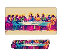 Alfombrilla de Ratón XXL para Juegos de Velocidad, Mouse Pad La última Cena 700 x 300 mm, Alfombrilla Ratón XXL tamaño Grande, Mejora la Precisión y la Velocidad, Escritorio Regalos for Mujer w-960