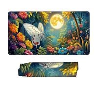 Alfombrilla de Ratón XXL para Juegos de Velocidad, Mouse Pad Mariposa lunar, 700 x 300 mm Alfombrilla de Ratón XXL tamaño Grande, Mejora la Precisión y la Velocidad, Alfombrilla Escritorio Mujer n-981