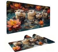 Alfombrilla de Ratón XXL para Juegos de Velocidad, Mouse Pad Nutria Marina 1000 x 500 mm, Alfombrilla de Ratón XXL tamaño Grande, Mejora la Precisión y la Velocidad, Escritorio Regalo Mujer j-347