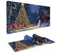 Alfombrilla de Ratón XXL para Juegos de Velocidad, Mouse Pad Paisaje navideño 1000 x 500 mm, Alfombrilla de Ratón XXL tamaño Grande, Mejora la Precisión y la Velocidad, Escritorio Regalo Mujer j-1029