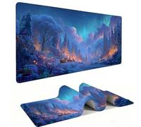 Alfombrilla de Ratón XXL para Juegos de Velocidad, Mouse Pad Paisaje navideño 1000 x 500 mm, Alfombrilla de Ratón XXL tamaño Grande, Mejora la Precisión y la Velocidad, Escritorio Regalo Mujer j-1030