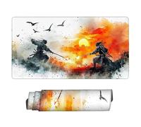 Alfombrilla de Ratón XXL para Juegos de Velocidad, Mouse Pad Samuráis japoneses, 1200 x 600 mm Alfombrilla de Ratón XXL tamaño Grande, Mejora la Precisión y la Velocidad, Regalo Mujer n-732