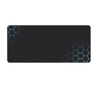 Alfombrilla de ratón XXL para videojuegos, 400 x 900 x 2 mm, alfombrilla de escritorio grande con diseño de panal, parte inferior antideslizante, material de goma lavable, bordes cosidos, alfombrilla