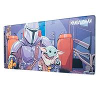 Alfombrilla de ratón XXL Star Wars The Mandalorian - Alfombrilla de Escritorio (Mouse Pad) Protector Escritorio : Impermeable y Antideslizante (80X35 cm)
