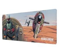 Alfombrilla de ratón XXL Star Wars The Mandalorian Boba Fett - Alfombrilla de Escritorio (Mouse Pad) Protector Escritorio : Impermeable y Antideslizante (80X35 cm)