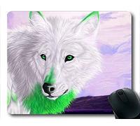 Alfombrilla de ratón Yanteng Gaming, Alfombrillas para ratón Green Eyes Animal Wolf (Multicolor)